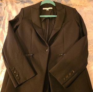 Veronica Beard Black Scuba Blazer